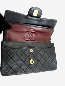 Chanel Black vintage 1989 lambskin Classic Double Flap bag