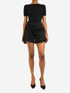 Black ruffled mini shorts - size XXS Shorts Kika Vargas 