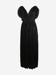 Alaia Black sleeveless pleated midi dress - size UK 6