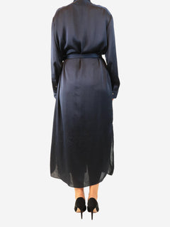 The Row Navy satin shirt dress - size UK 10 Dresses The Row 