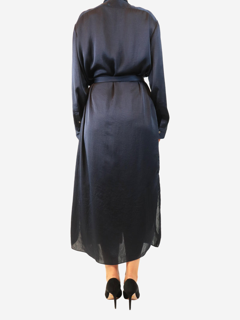 The Row Navy satin shirt dress - size UK 10 Dresses The Row 