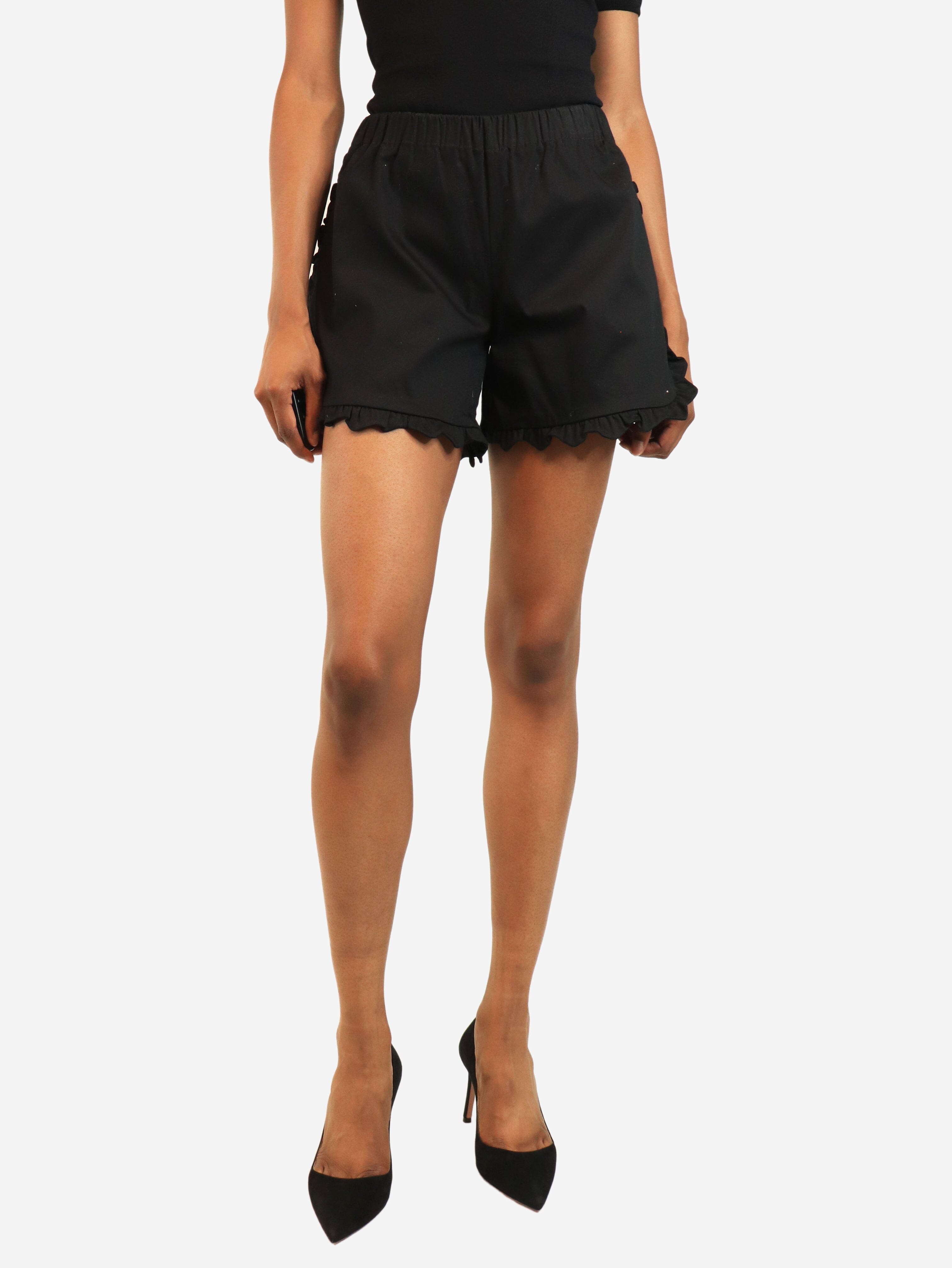 Black ruffled mini shorts - size XXS Shorts Kika Vargas 
