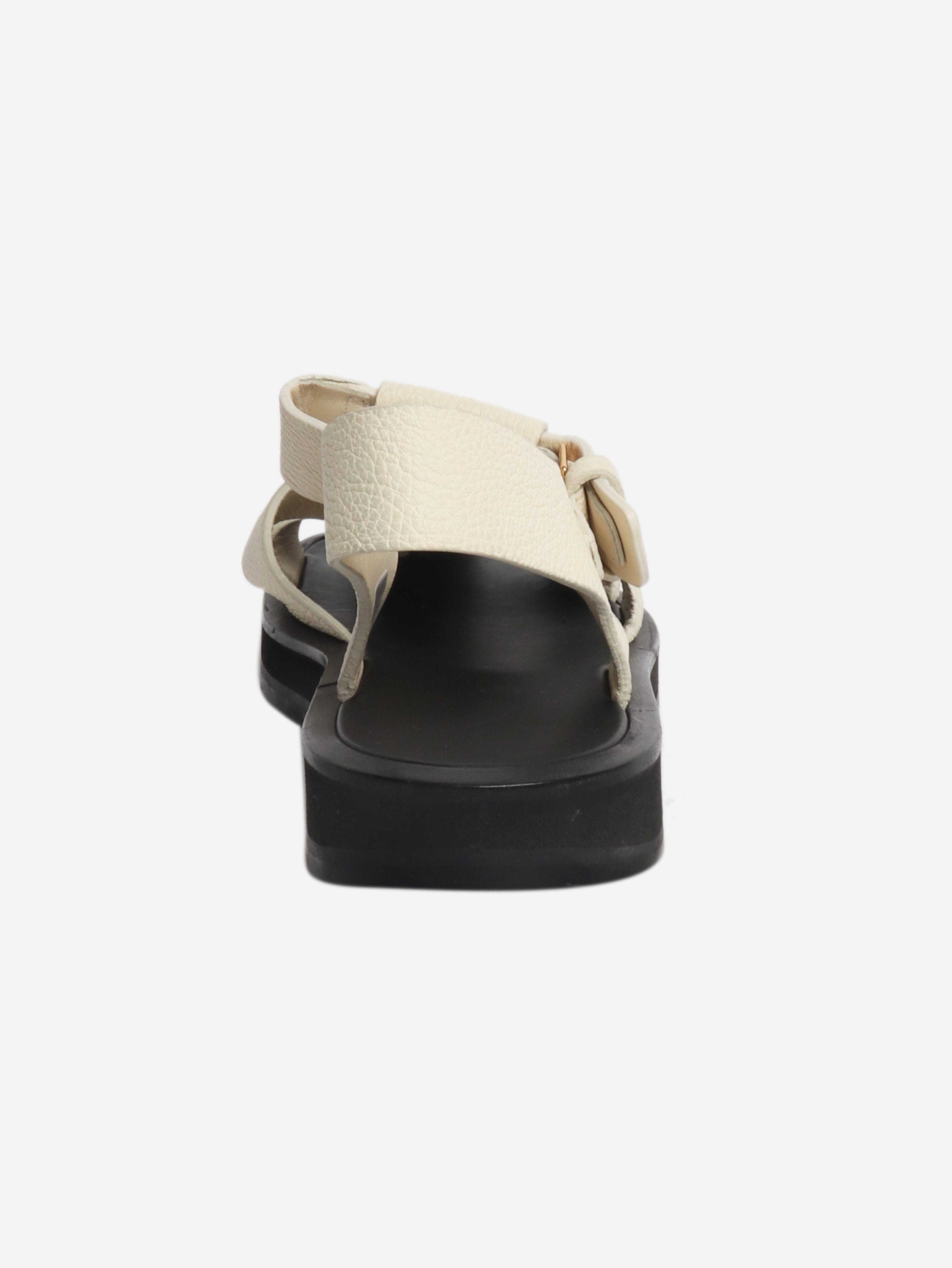 Ecru Fisherman leather sandals - size EU 37.5 Flat Sandals The Row 