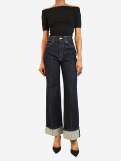 Indigo turn-up jeans - size UK 6 Denim Ulla Johnson 