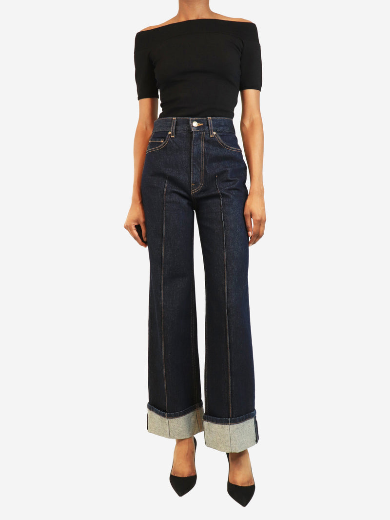 Indigo turn-up jeans - size UK 6 Denim Ulla Johnson 