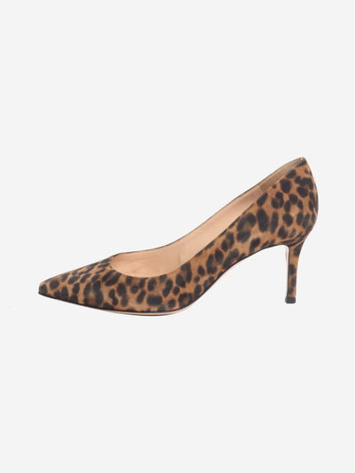 Brown suede leopard print pumps - size EU 36.5 (UK 3.5) Shoes Gianvito Rossi 