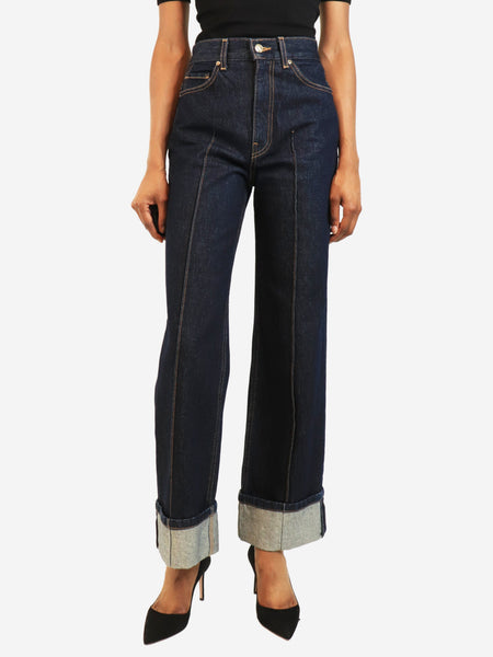 Indigo turn-up jeans - size UK 6 product image