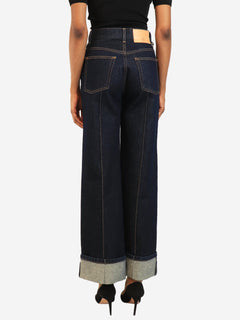 Indigo turn-up jeans - size UK 6 Denim Ulla Johnson 