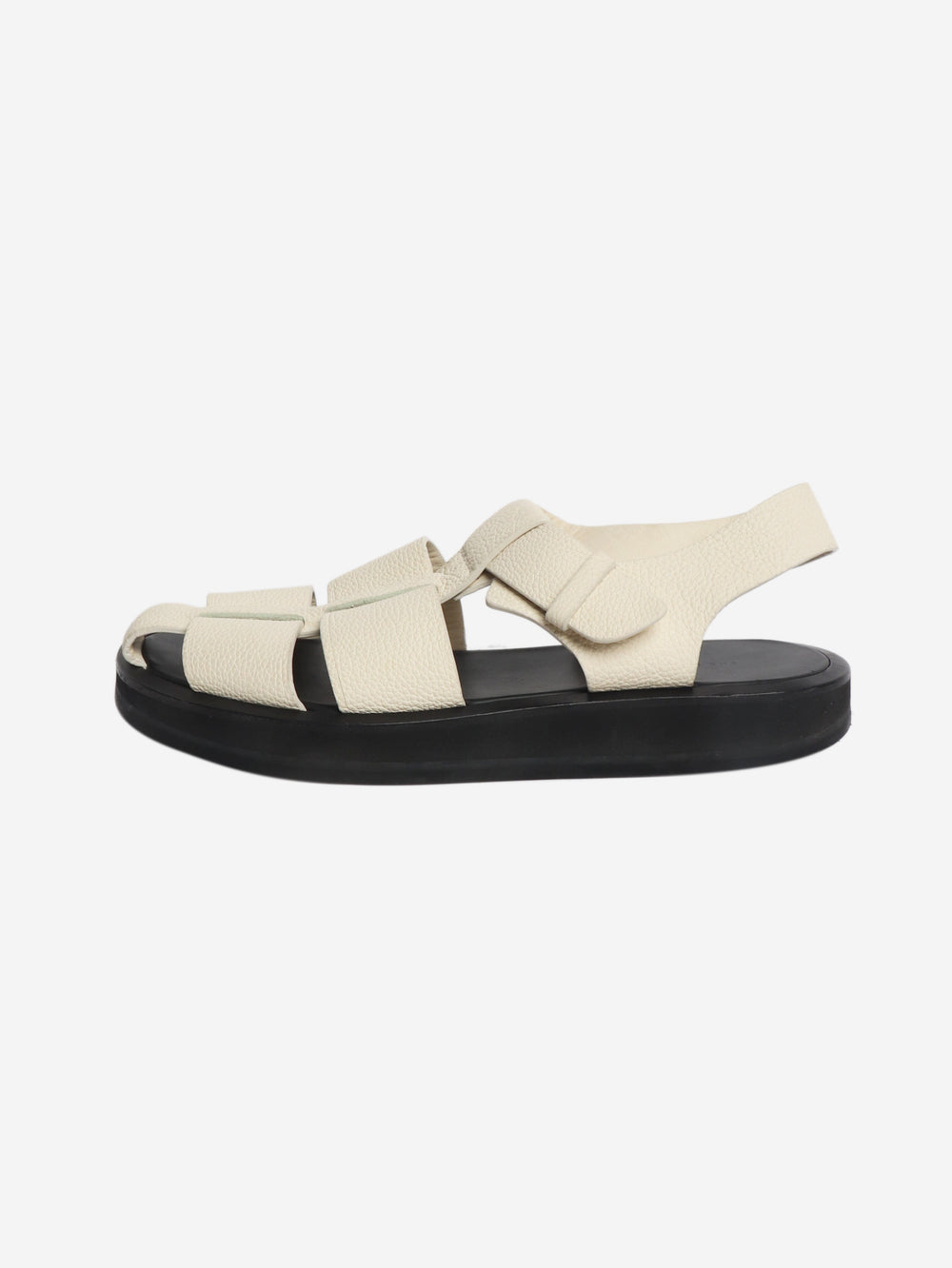 Ecru Fisherman leather sandals - size EU 37.5 Flat Sandals The Row 