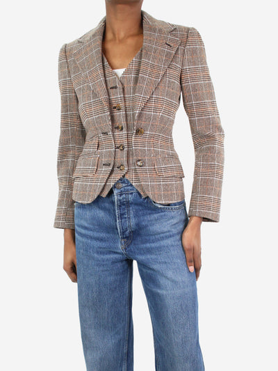 Beige check blazer - size IT 38 Coats & Jackets Dolce & Gabbana 