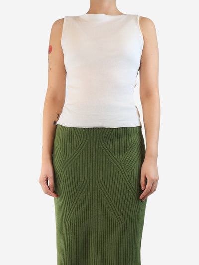 Cream ribbed knit tank top - size S Tops James Perse 