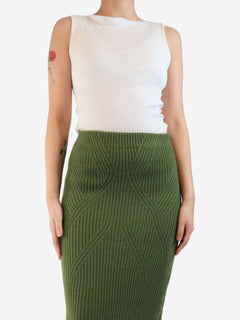 Cream ribbed knit tank top - size S Tops James Perse 