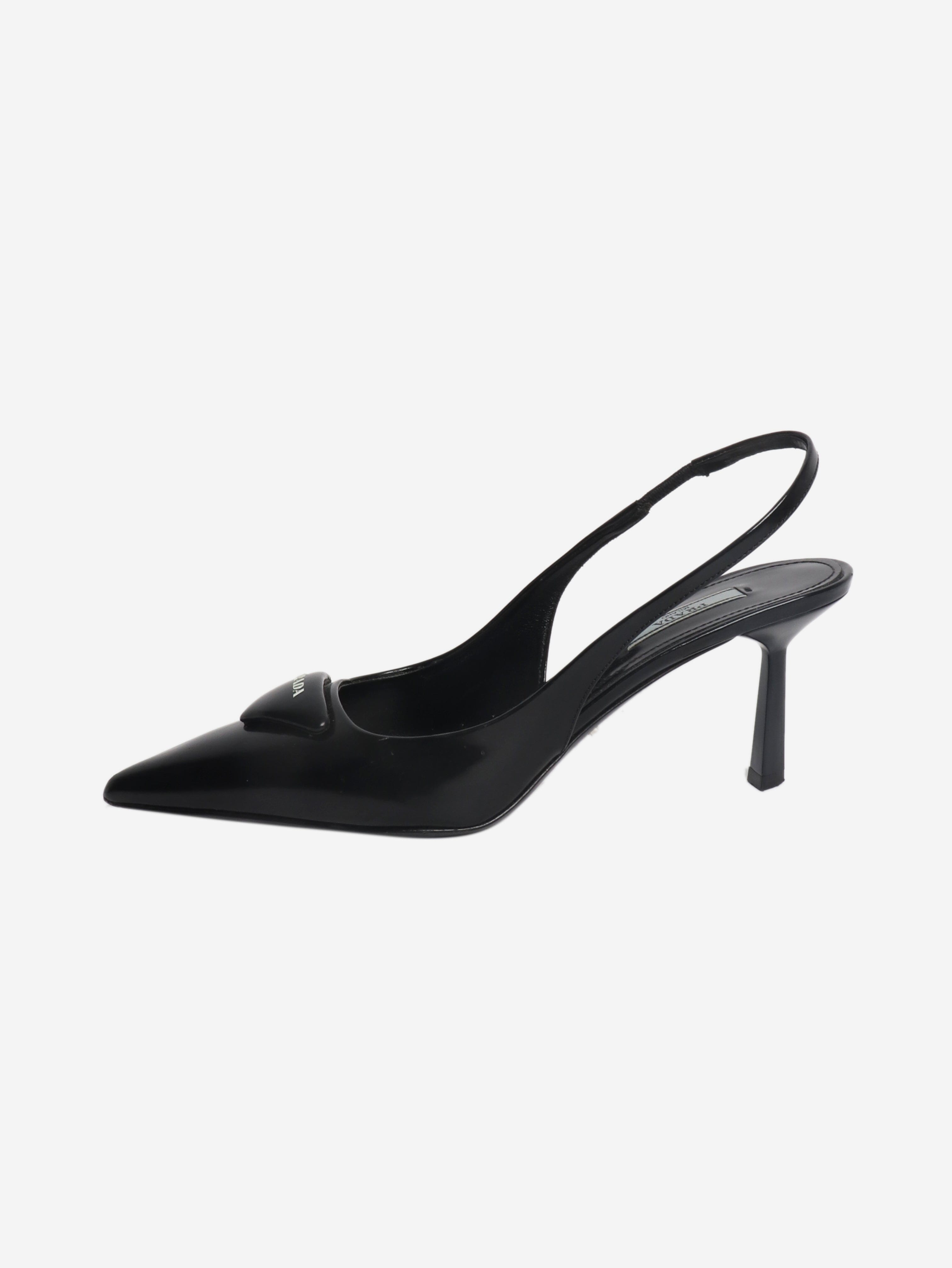 Black leather slingback pumps - size EU 36.5 Heels Prada 