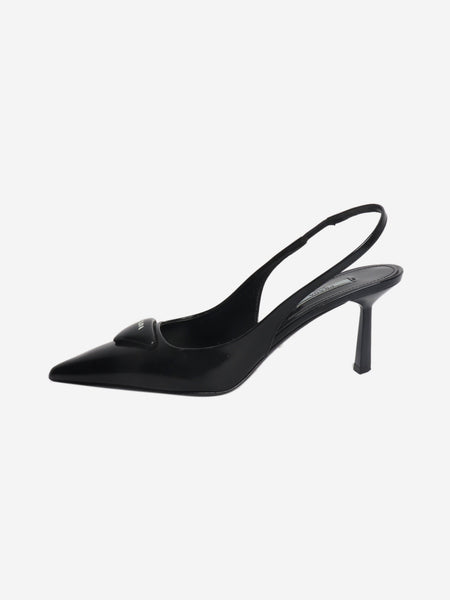 Black leather slingback pumps - size EU 36.5 product image