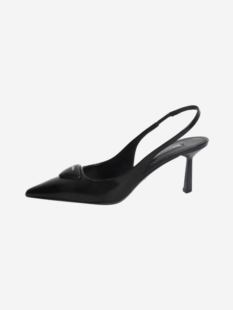 Black leather slingback pumps - size EU 36.5 Heels Prada 