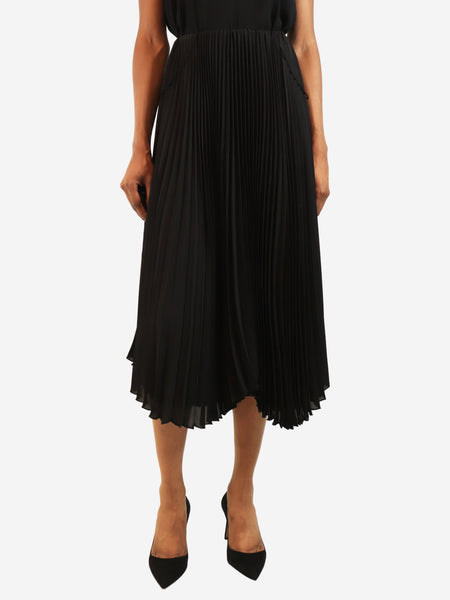 Black pleated midi skirt - size UK 4 product image