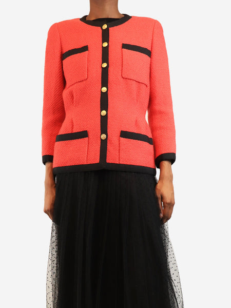 Red vintage tweed jacket - size UK 8 product image