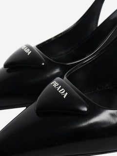 Black leather slingback pumps - size EU 36.5 Heels Prada 