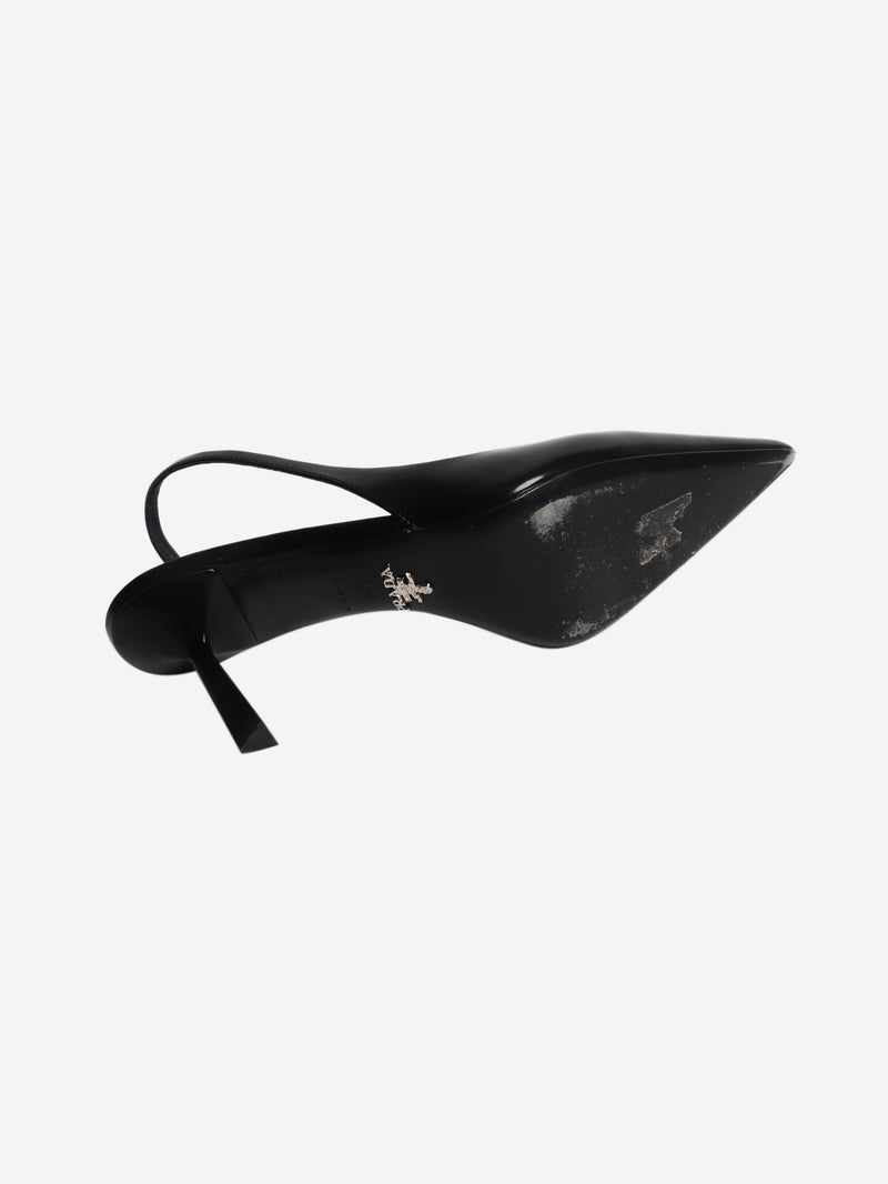 Black leather slingback pumps - size EU 36.5 Heels Prada 