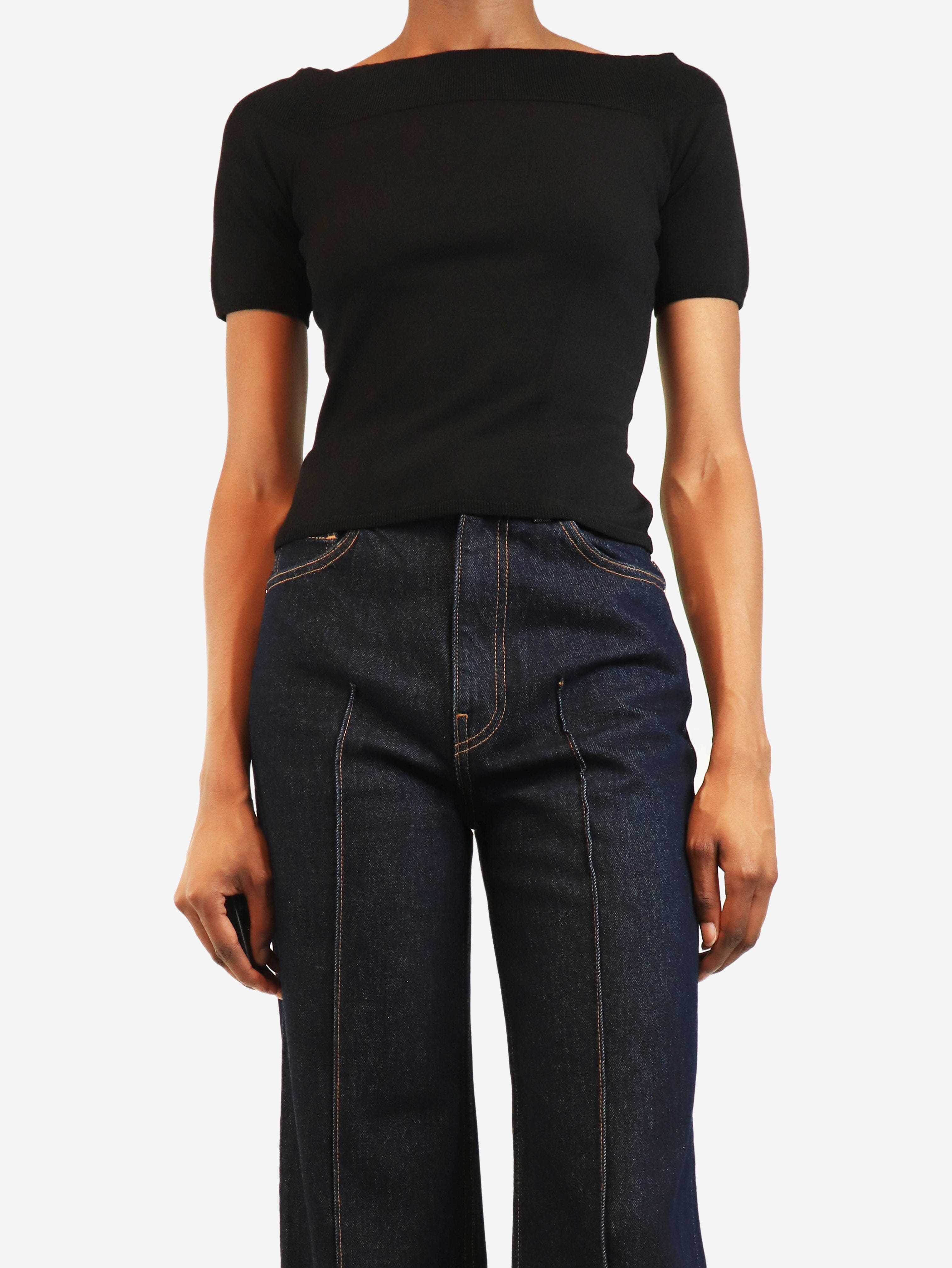 Black off-shoulder top - size XS Tops Alexander McQueen 