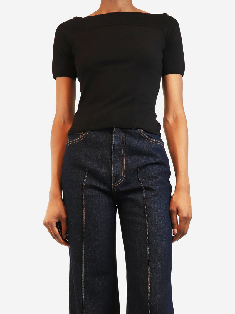 Black off-shoulder top - size XS Tops Alexander McQueen 