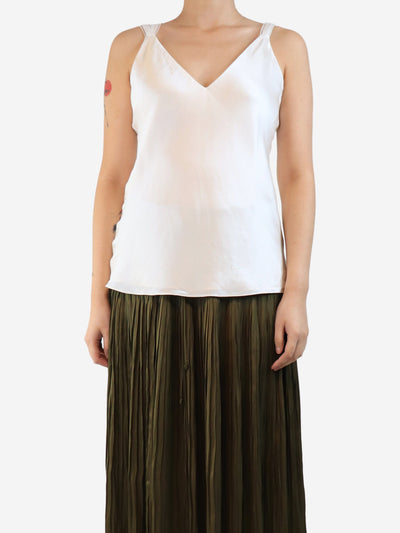 Cream silk sleeveless satin top - size UK 12 Tops Roksanda 