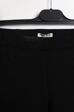 Black logo-patch leggings - size S Trousers Miu Miu 