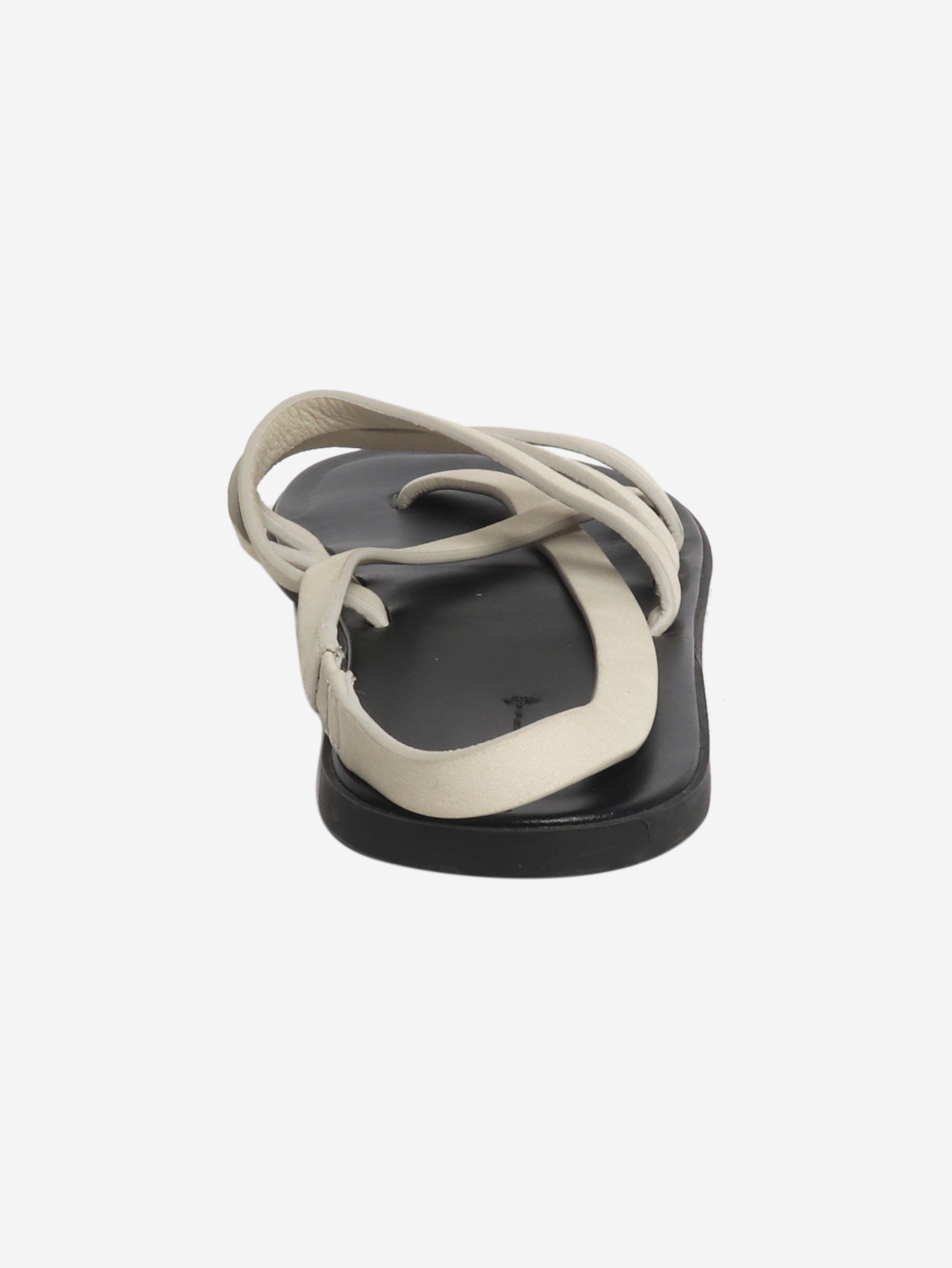 Bone grey line leather slingback sandals - size EU 37.5 Flat Sandals The Row 
