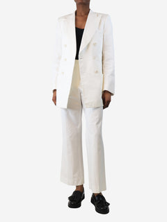 White two-piece jacket and trouser suit set - size UK 6 Sets Maison Margiela 