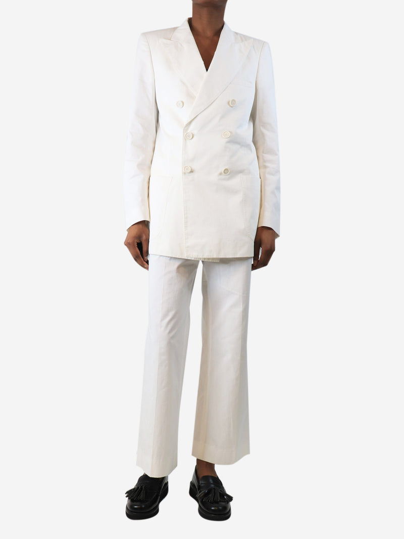 two piece jacket trouser suit set