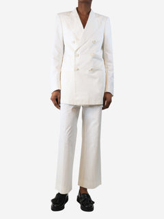 White two-piece jacket and trouser suit set - size UK 6 Sets Maison Margiela 