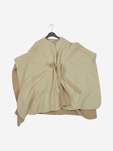 Bamford Bamford Cream cashmere poncho - size One Size