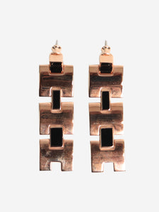 Hermes Rose gold Eileen drop earrings