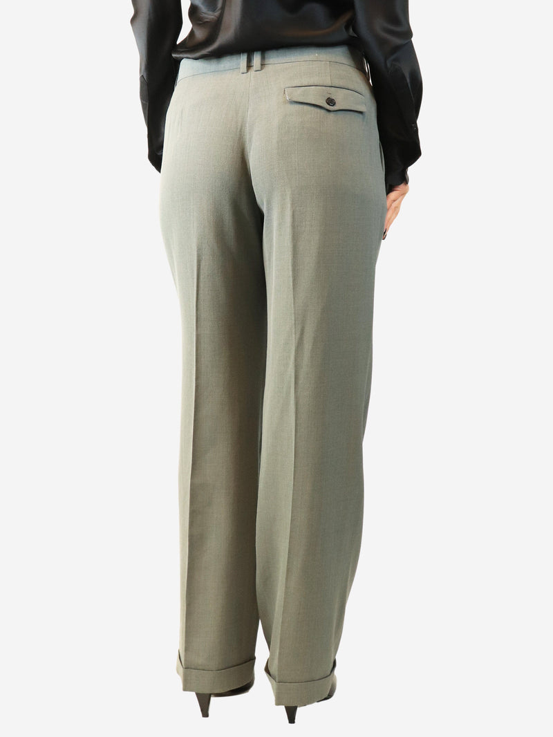 Grey pleated front trousers - size UK 10 Trousers The Row 