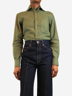 Green The Boyfriend shirt - size UK 6 Tops WNU 