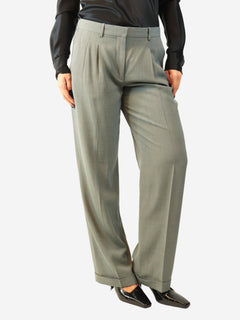 Grey pleated front trousers - size UK 10 Trousers The Row 