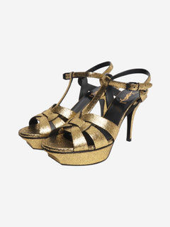 Gold Tribute 75 sandals - size EU 38.5 Trainers Saint Laurent 