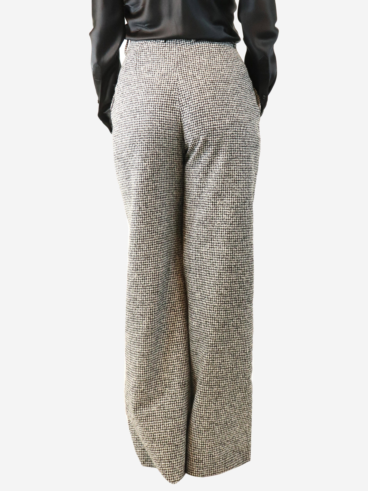 Black and white Houndstooth trousers - size UK 10 Trousers Ermanno Scervino 