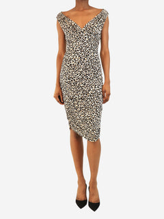 Leopard print Tara ruched mini dress - size XS Dresses Norma Kamali 
