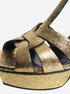Gold Tribute 75 sandals - size EU 38.5 Trainers Saint Laurent 