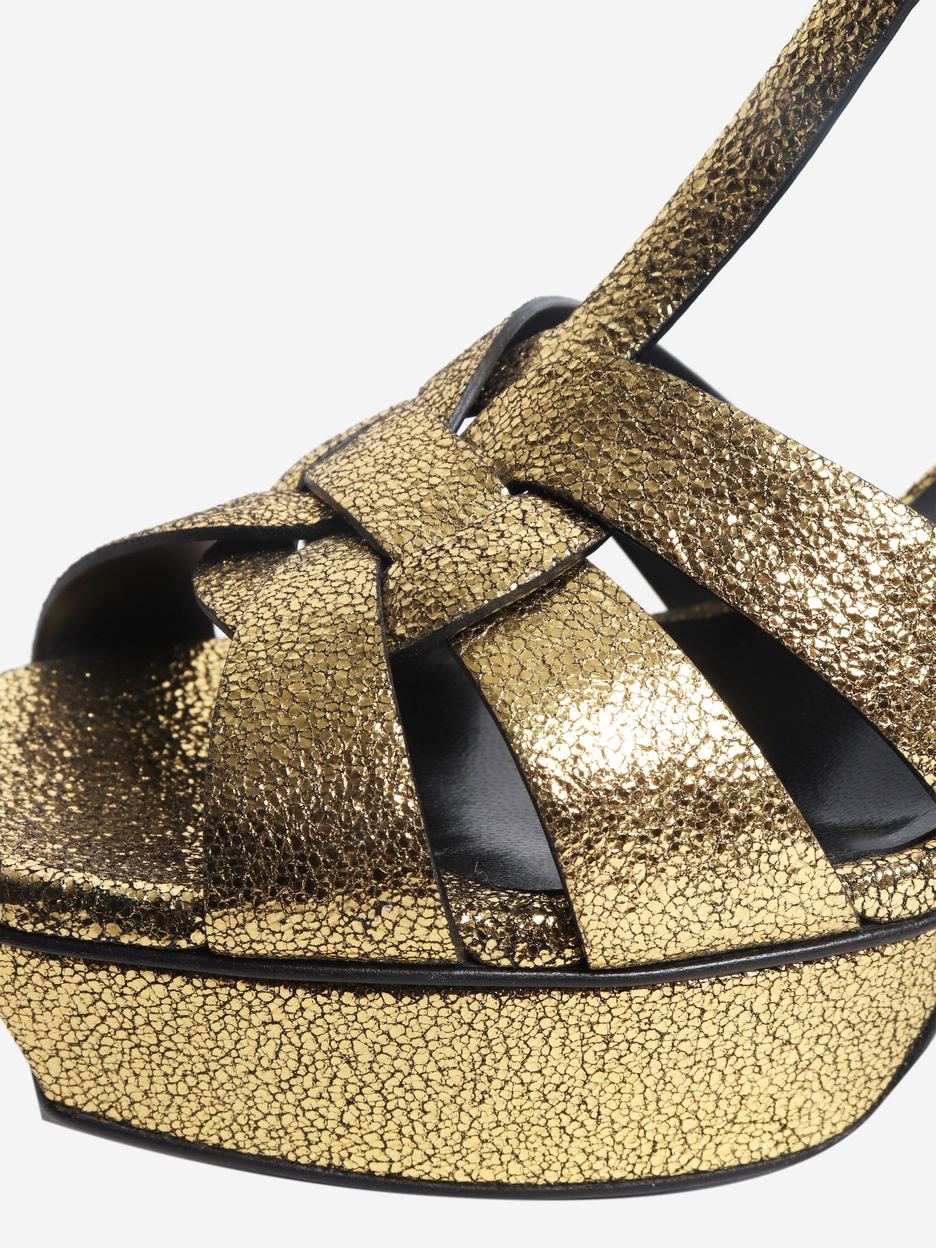 Gold Tribute 75 sandals - size EU 38.5 Trainers Saint Laurent 
