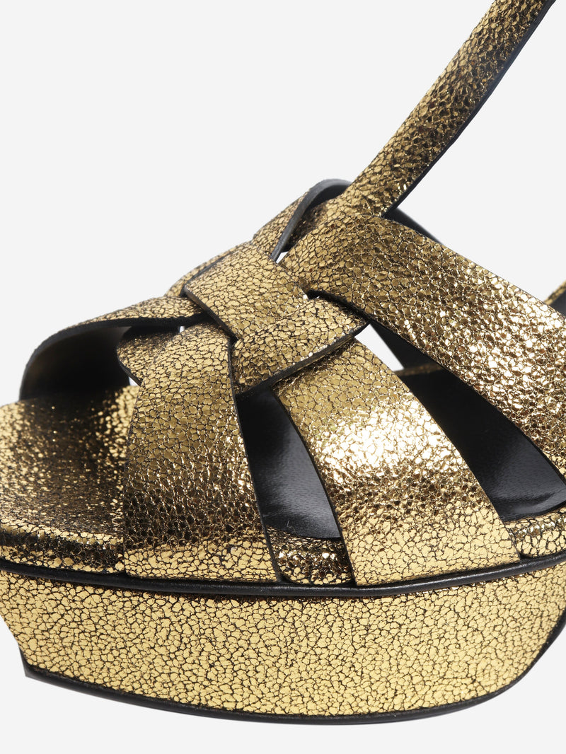 Gold Tribute 75 sandals - size EU 38.5 Trainers Saint Laurent 