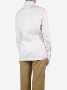 Brunello Cucinelli Cream long-sleeved stretch shirt - size XL