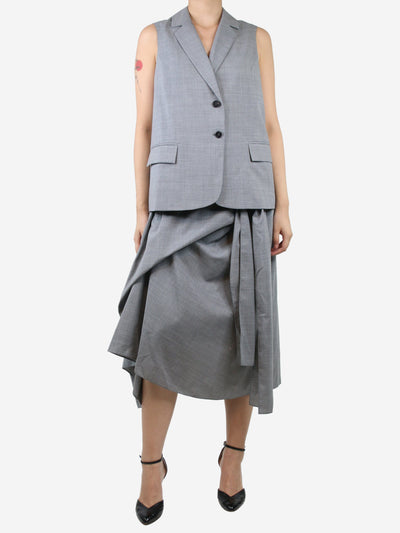 Grey sleeveless vest and midi skirt set - size M Sets Morgane Le Fay 