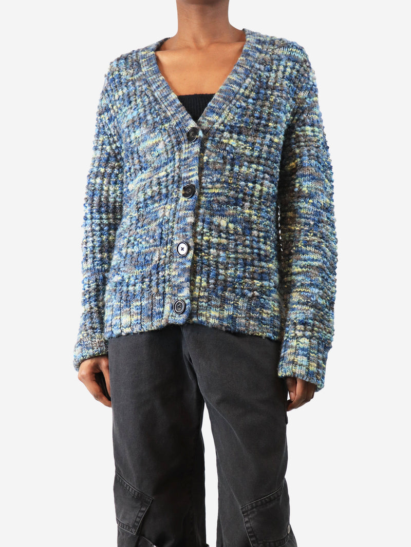 Blue Keatrice speckled-knit wool cardigan - size XS Knitwear Acne Studios 