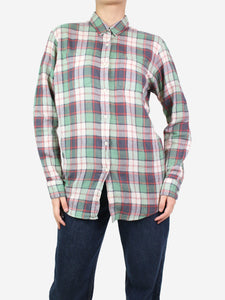 Dries Van Noten Multi checkered button-up shirt - size UK 10