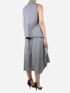 Morgane Le Fay Grey sleeveless vest and midi skirt set - size M