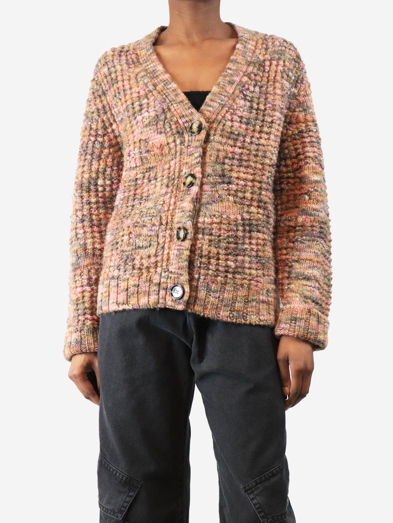 Pink Keatrice speckled-knit cardigan - size XS Knitwear Acne Studios 