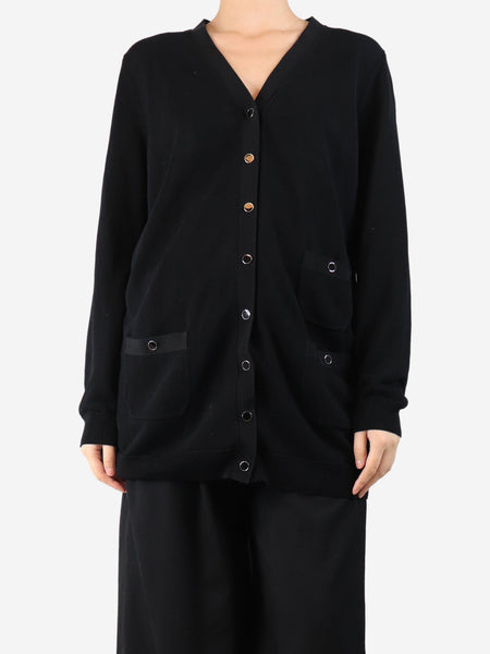 Black long cardigan - size L product image