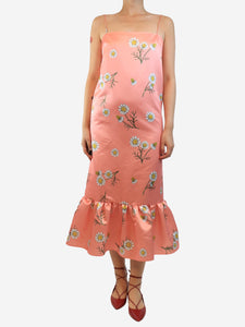 Damaris Bailey Pink floral midi dress - size S